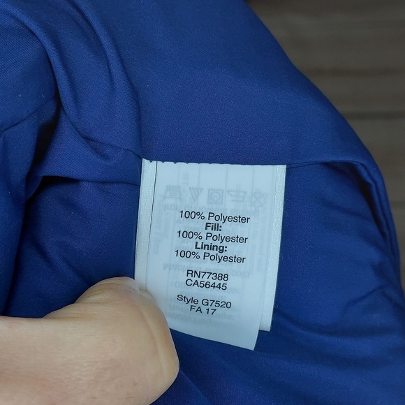 JCrew quilted puffer mercantile vest full zip front pockets navy blue M - Picture 10 of 11